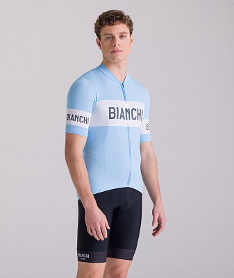 Веломайка Santini Bianchi Milano Retro Jersey / Голубой