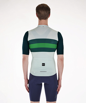 Веломайка Santini Eco Sleek Bengal Jersey / Белый-Зеленый