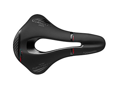 Седло спортивное Selle San Marco Short Open-FIT CFX wide-black A 250 x 144 mm