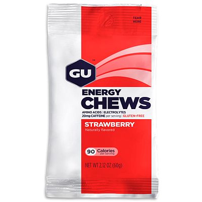 Конфеты жевательные GU Energy Chews Клубника 60гр