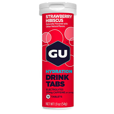 Напиток изотонический в таблетках GU Hydration Drink Tabs / Клубника-Гибискус