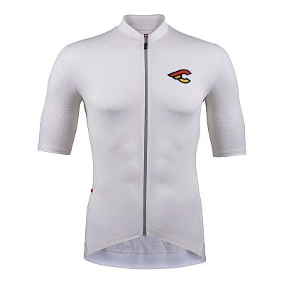 Велосипедная джерси Cinelli Tempo Mesh Jersey / We Bike Harder / Белый-Розовый