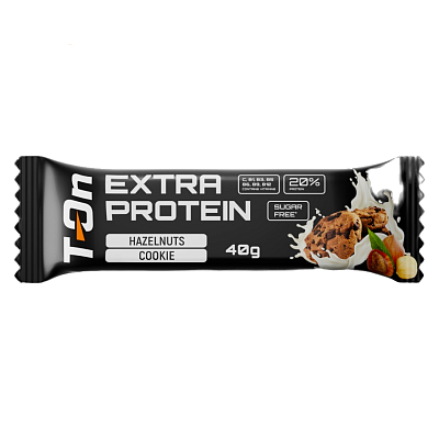 Протеиновый батончик T-ON EXTRA PROTEIN / 40г / Печенье-Лесной орех