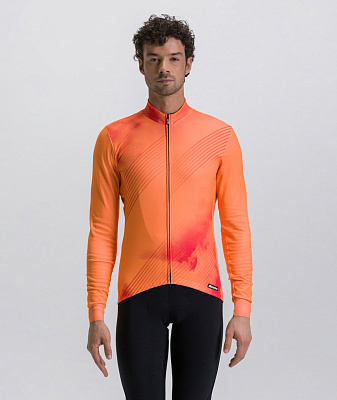 Веломайка с длинным рукавом Santini Pure Dye LS Cycling Jersey / Оранжевый
