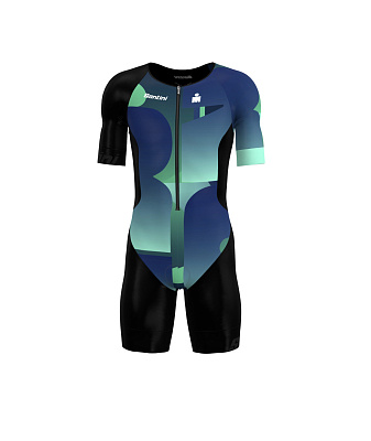 Трисьют с коротким рукавом Santini Koa Triathlon Suit / Зеленый