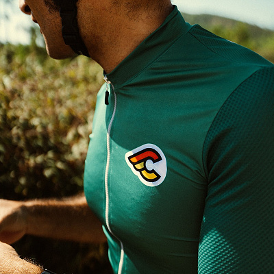 Велосипедная джерси Cinelli Tempo Mesh Jersey / Peace / Зеленый-Розовый