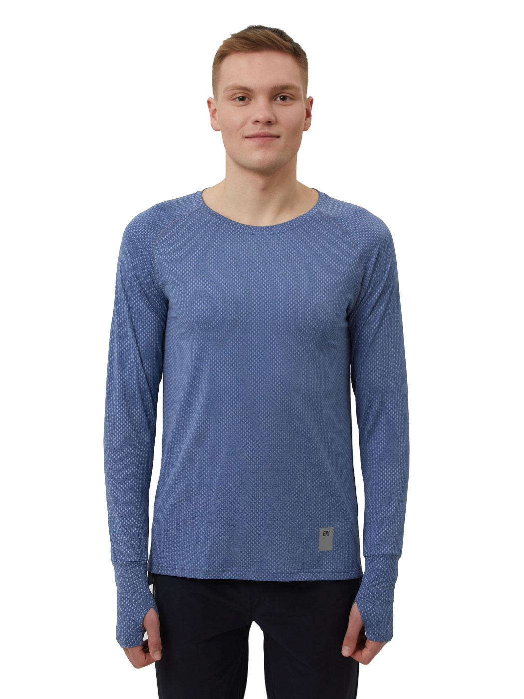 Лонгслив для бега мужской GRI Весна 2.0 / Синий