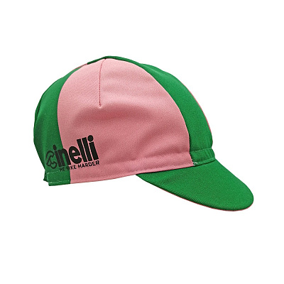 Велокепка Cinelli Cap We Bike Harder / Розовый-Зеленый