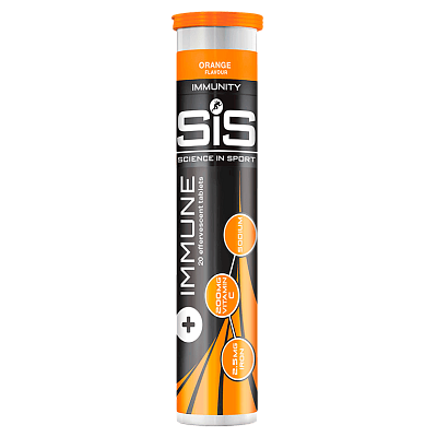 Напиток изотонический SiS Immune в растворимых таблетках, вкус Апельсин, 20 таблеток в тубе