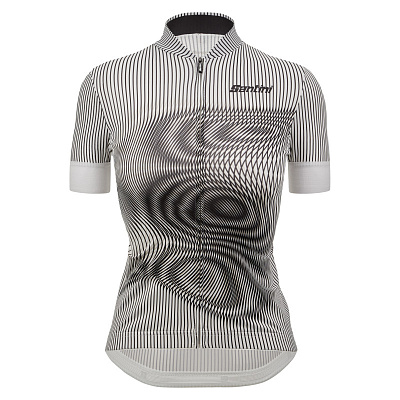 Веломайка женская Santini Delta Vortex Women's SS Cycling Jersey / Белый-Черный