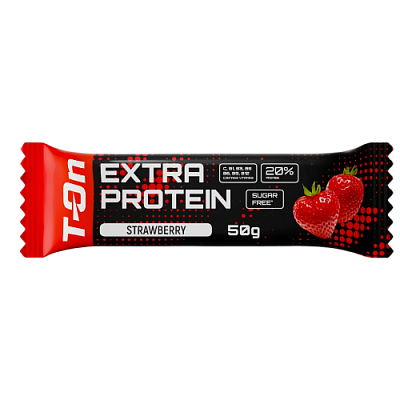 Протеиновый батончик T-ON EXTRA PROTEIN / 50г / Клубника