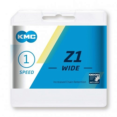 Цепь KMC Z1 Wide 1ск. 1/2"x1/8" 112L Silver