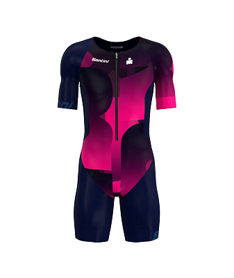 Трисьют с коротким рукавом женский Santini Koa Women's Trisuit / Розовый