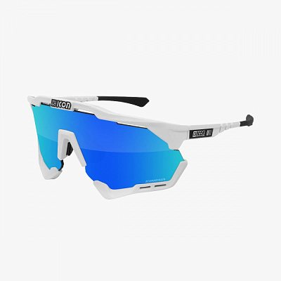 Очки мультиспортивные Scicon Aeroshade XL / Белый / Линза Синяя + Прозрачная