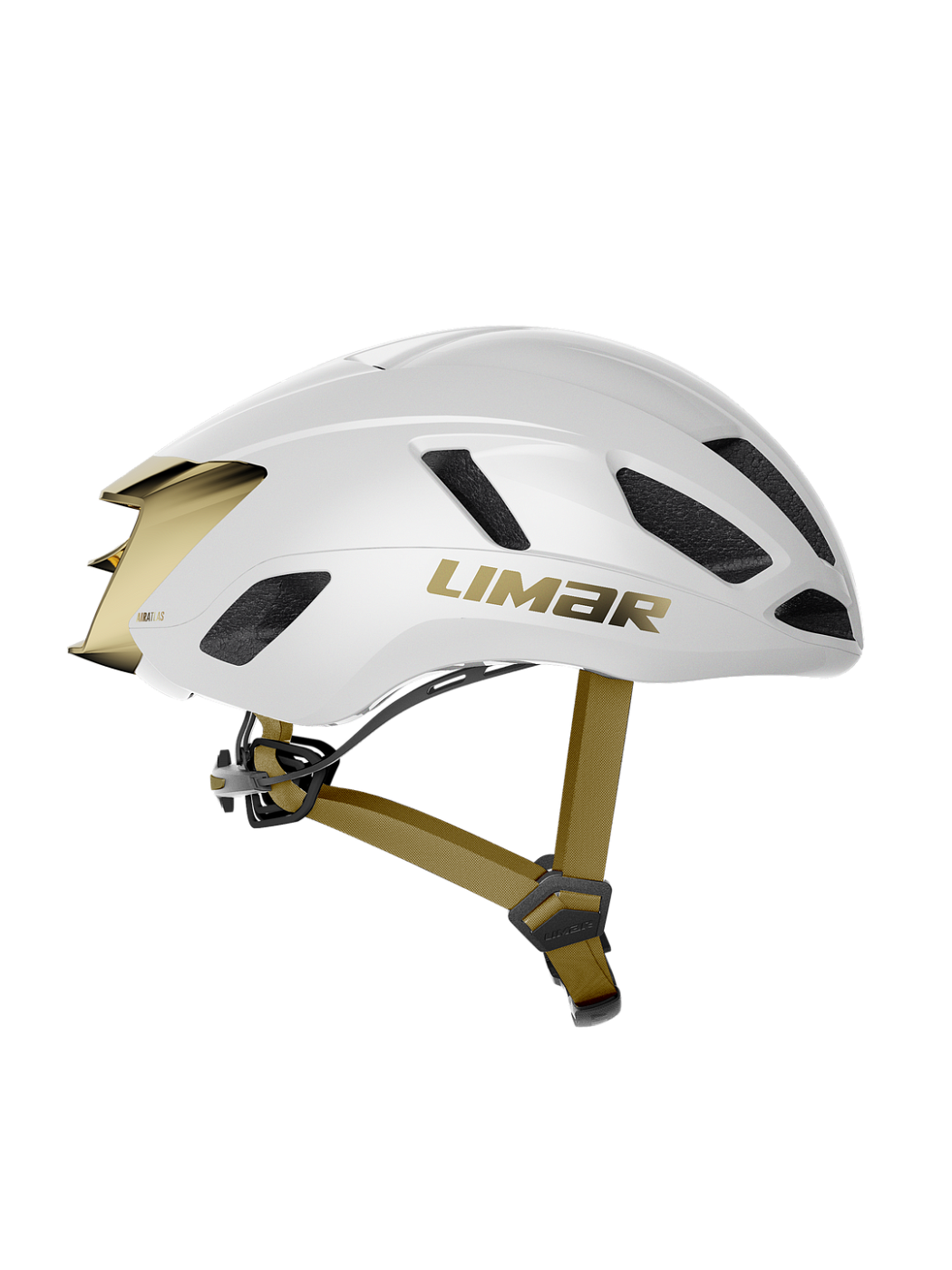 Велосипедный шлем Limar Air Atlas W&B Series / Белый-Золотой