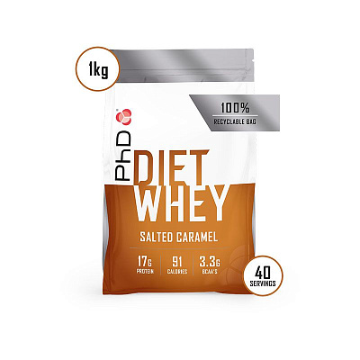 PhD Diet Whey, диетическая протеиновая смесь, вкус Соленая Карамель, 1кг