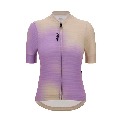 Веломайка женская Santini Spot Women's Cycling Jersey / Бежевый-Сиреневый