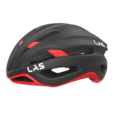 Велосипедный шлем LAS VIRTUS S-M, чёрный матовый с красным
