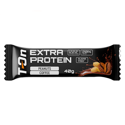 Протеиновый батончик T-ON EXTRA PROTEIN / 40г / Арахис-Кофе