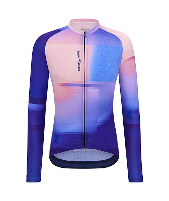 Веломайка с длинным рукавом Santini Luce Unisex Cycling Jersey / Синий