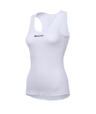 Термомайка женская без рукавов Santini Lieve Baselayer / Белый