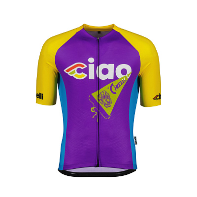 Джерси Cinelli Jersey Ciao Icons / Фиолетовый-Желтый