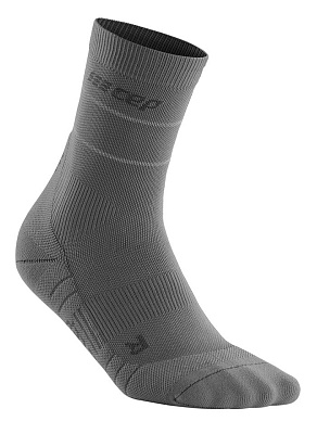 Мужские спортивные компрессионные носки CEP Reflective Short Socks 3.0 / Серый