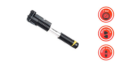 Велосипедный насос двойного действия Giyo GP-21, металлический,  с линейным манометром