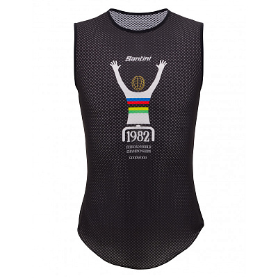 Термомайка без рукавов Santini Goodwood 1982- UCI NS Baselayer / Чёрный