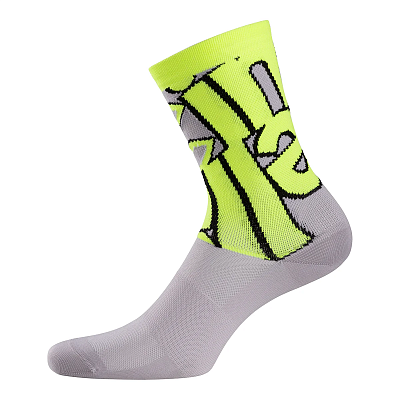 Велоноски Cinelli Tempo Socks / Желтый Флюо-Серый
