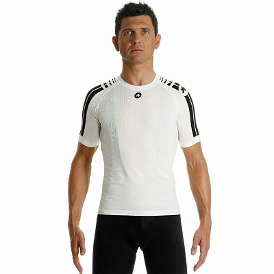 Термомайка с коротким рукавом унисекс Assos SS.skinFoil_spring holy / Белый