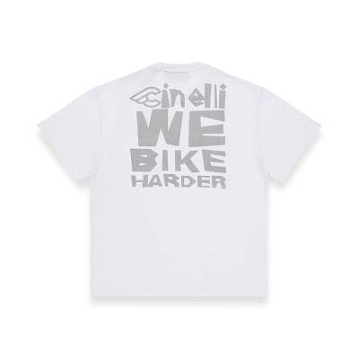 Футболка Cinelli T-Shirt We Bike Harder 2023 / Белый