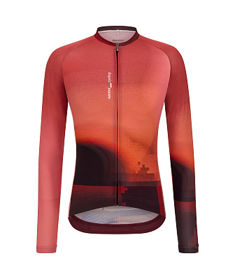 Веломайка с длинным рукавом Santini Luce Unisex Cycling Jersey / Красный