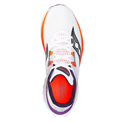 Беговые кроссовки мужские Saucony Endorphin Speed 4 / Белый-Оранжевый