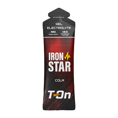 Энергетический углеводный гель T-ON ELECTROLYTE IRON STAR GEL  / 60мл / Кола