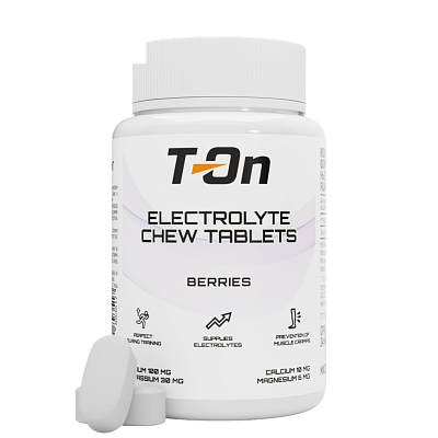 Жевательные Солевые таблетки T-ON ELECTROLYTE СHEW TABLETS / 60шт / Лесные ягоды