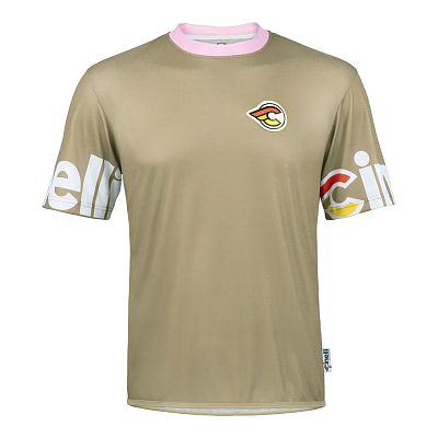 Гравийная/МТБ футболка джерси Cinelli Gravel Tech Tee SS / Золотой-Розовый